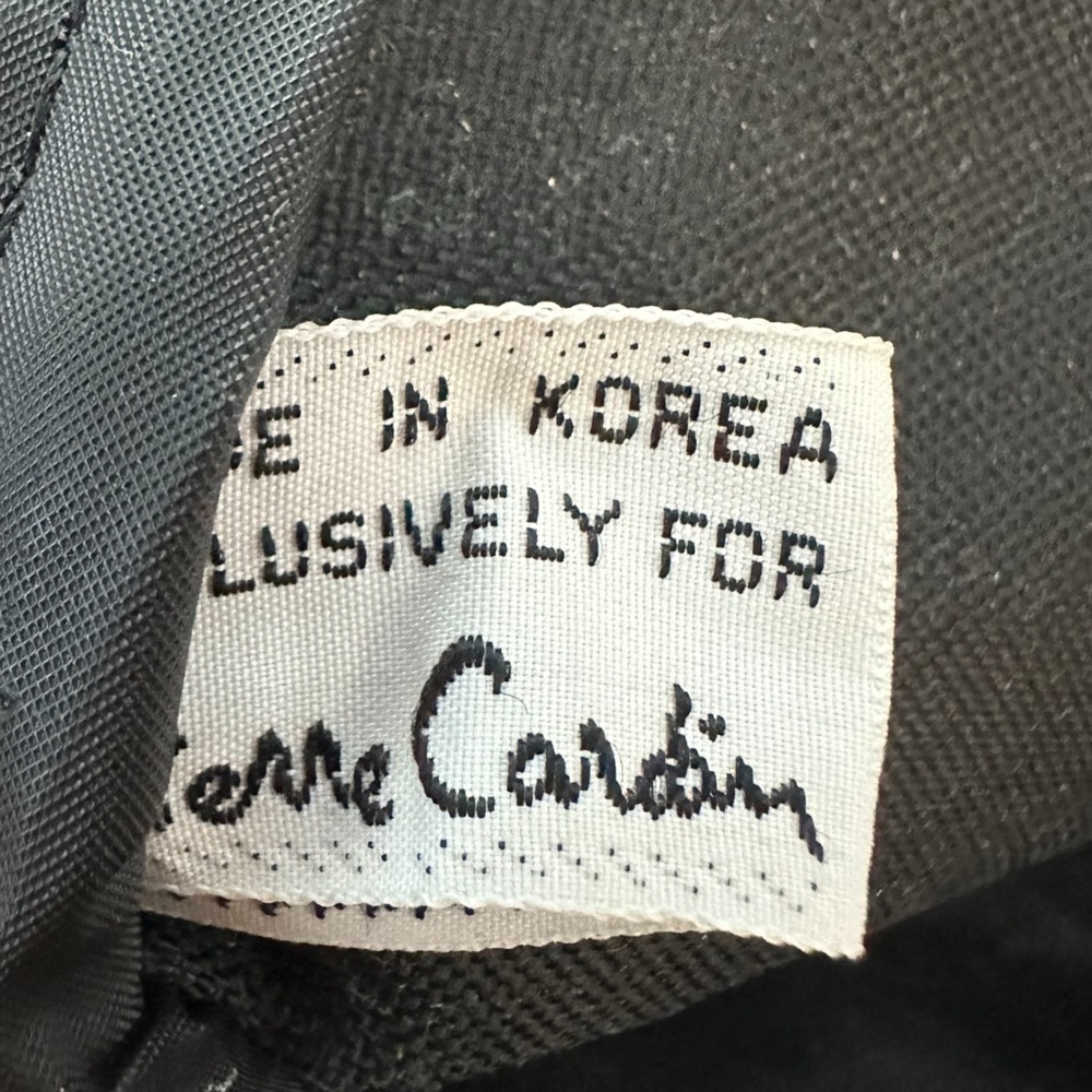 Vintage Pierre Cardin Black Nylon Shoulder Luggage Bag Travel - Picture 12 of 14